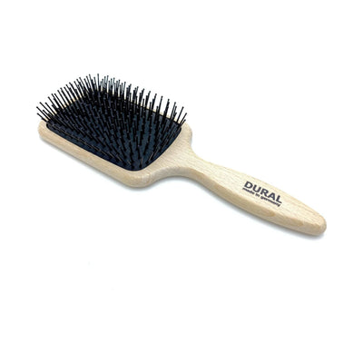 Dural Paddle Brush For Styling & Care With Plastic Pins Beech Wood - Tekeno