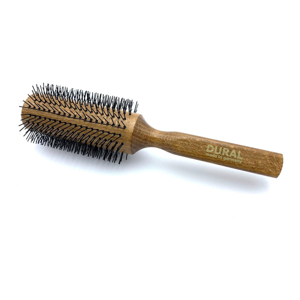 Professional Dural Round Brush with Nylon Bristles and Beechwood Handle