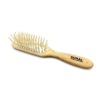 Wooden Brush for Long Hair with Rubber Cushion and Extended Bristles