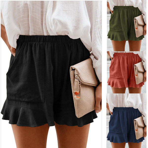 Shorts Casuales con Volantes