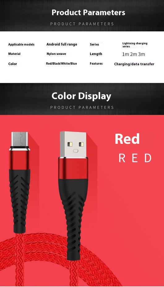 Cable de Carga Rápida y Datos USB-C con Tejido de Nylon Reforzado - Image 19