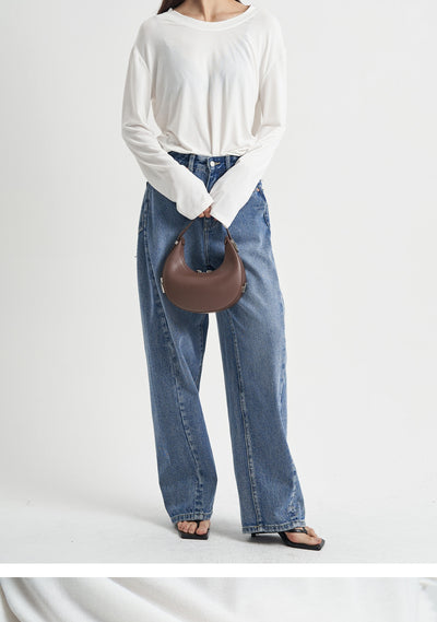 Pantalones Vaqueros Azul Desteñido Holgados Premium para Mujer - Image 8