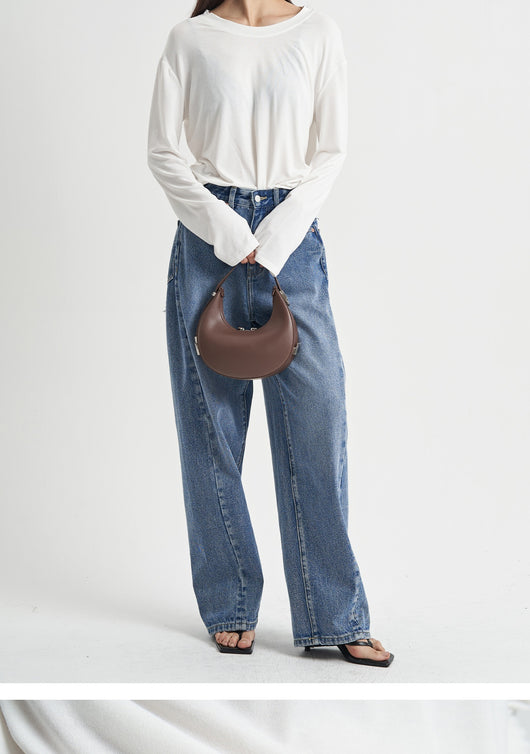 Pantalones Vaqueros Azul Desteñido Holgados Premium para Mujer - Image 8