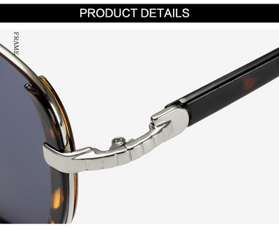 Women's large frame fashionable sunglasses with gradient gray lenses, silver-tone metal frames, and white arms. - Image 21