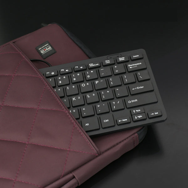 Teclado USB Compacto Silencioso para Computadora de Escritorio y Portátil