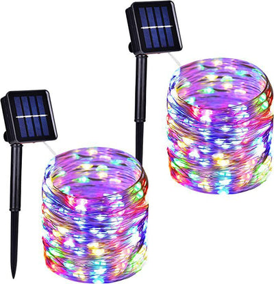 Guirnalda Solar de Cobre LED con 8 Funciones de Iluminación - Image 8
