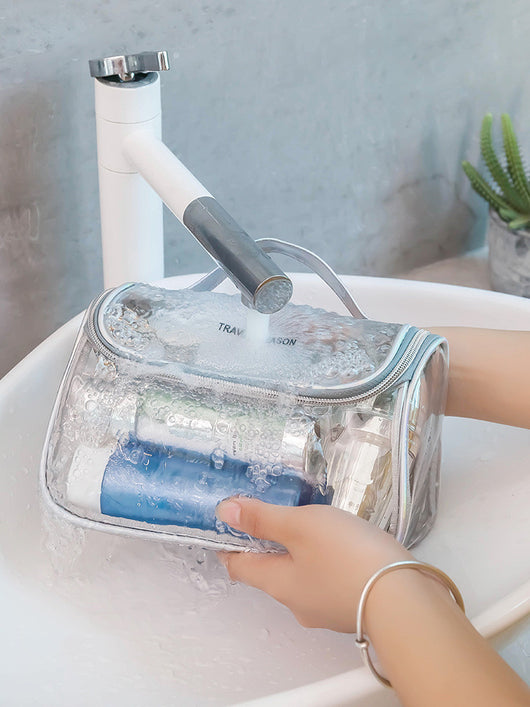 Bolsa de Cosméticos Transparente de Gran Capacidad Impermeable - Image 12