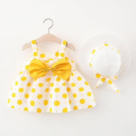 Conjunto Infantil Coreano con Lunares: Top Tirantes y Falda - Image 19