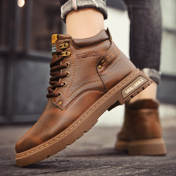 Botas Martin de Cuero Retro Estilo Británico - Hombre