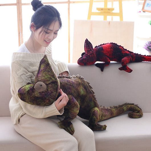 Peluche Camaleón Realista - Juguete Suave de Reptil para Niños