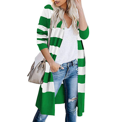 Cardigan de Punto con Rayas Contrastadas para Mujer - Image 16