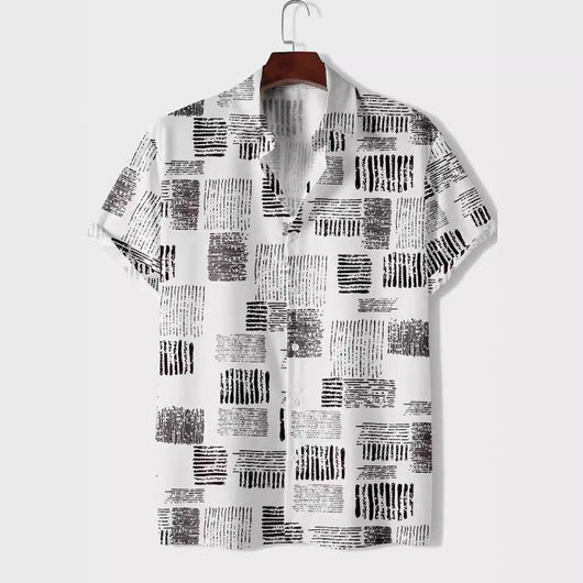 Camisa Casual de Hombre con Rayas Estampadas - Image 2