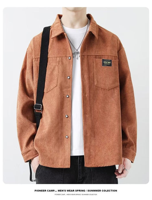 Chaqueta de Pana para Hombre - Camisa Casual de Manga Larga - Image 17