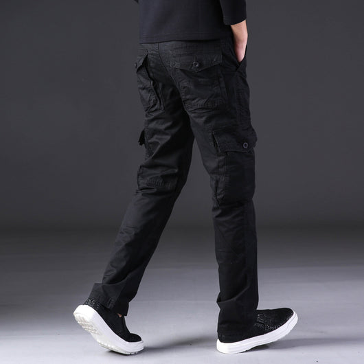 Pantalones de Trabajo Hombre Algodón Puro Bolsillos Múltiples Corte Recto - Image 5