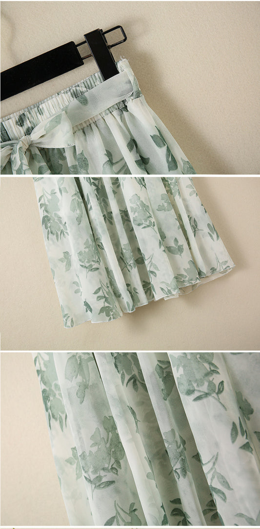 Falda Media Cintura Alta Primavera Verano - Diseño Ondulado Moderno - Image 2