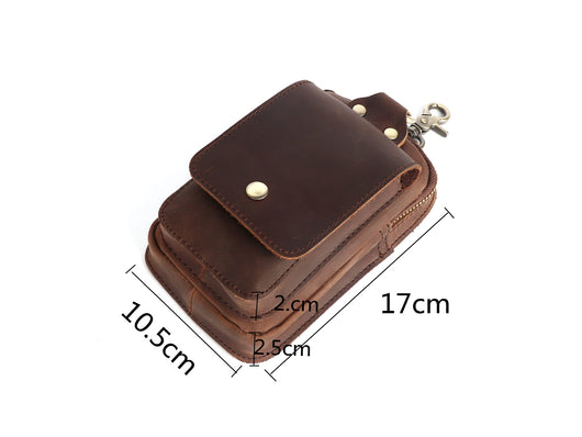 Bolsa de Cintura en Cuero Crazy Horse - Cartera Funcional para Hombre - Image 26