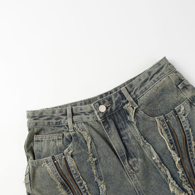 Pantalones Vaqueros Desgastados con Personalidad para Hombre - Image 10