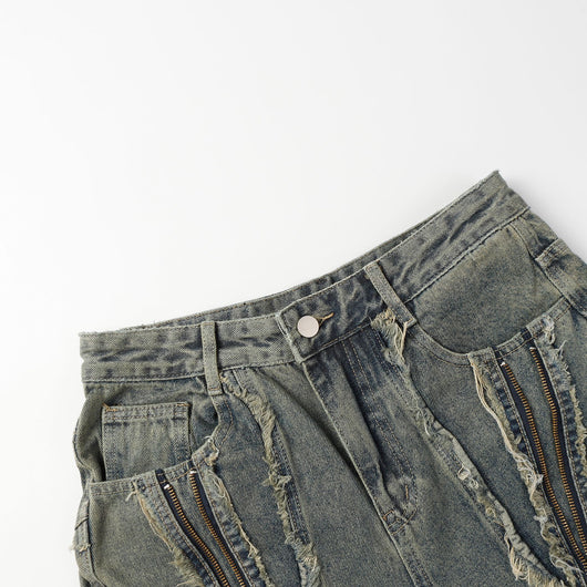 Pantalones Vaqueros Desgastados con Personalidad para Hombre - Image 10