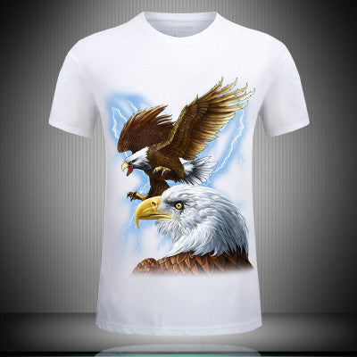 Playera Hombre Manga Corta con Estampado Digital 3D
