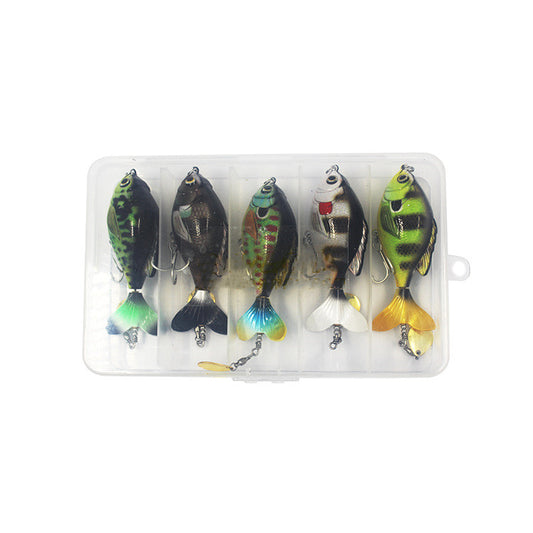Set de 5 Señuelos de Pesca con Cola Giratoria Montada Superior - Image 2