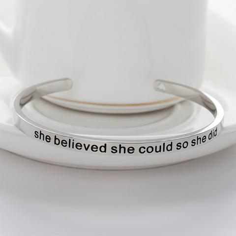Pulsera Brazalete Inspiración: Ella Creyó Que Podía - Image 2
