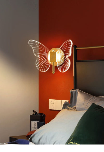 Lámpara de Pared Mariposa Lujo Minimalista para Dormitorio - Image 6