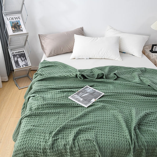 Manta Gasa de Algodón Puro para Cama - Textura Waffle Transpirable - Image 10