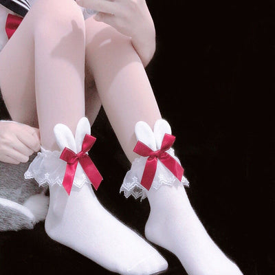Calcetines Divertidos con Orejas de Conejo en 3D para Mujer - Image 12