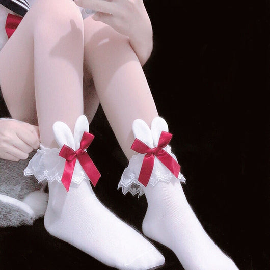 Calcetines Divertidos con Orejas de Conejo en 3D para Mujer - Image 12