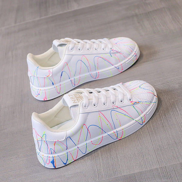 Zapatillas Blancas Luminosas con Diseño Estelar para Mujer - Image 3