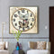 Reloj de Pared Mariposa con Diamantes de Punto de Cruz