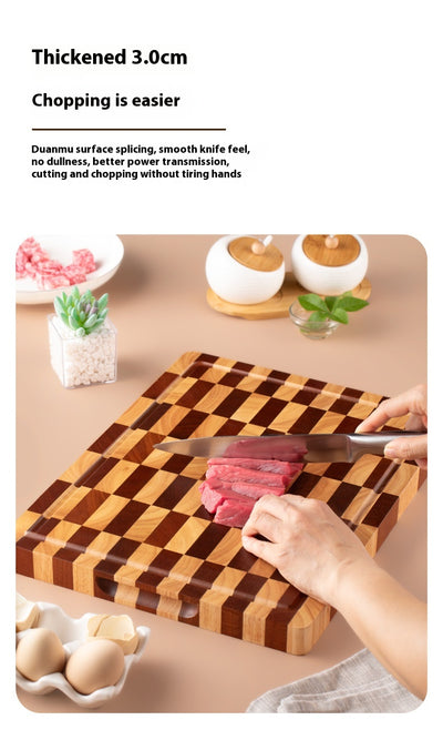 Tabla de Corte de Madera con Diseño Cuadriculado para Frutas y Verduras - Image 14