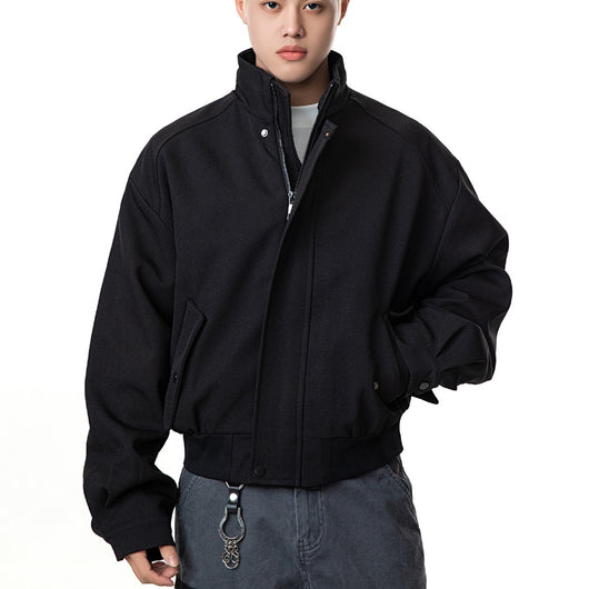 Chaqueta Raglan Casual con Cuello Alzado - Image 2