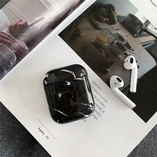 Funda de Mármol Blanco Compatible con AirPods - Protección Premium - Image 5