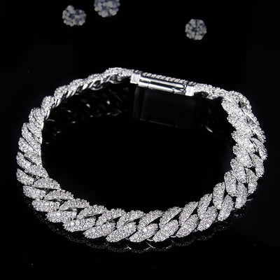 Pulsera o Collar Cubano de Plata con Diamantes Moissanita - Image 8
