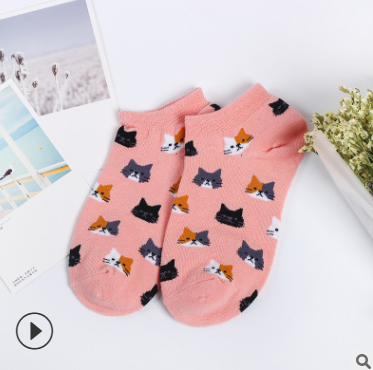 Calcetines de Algodón para Mujer con Diseño de Gatos - Image 4