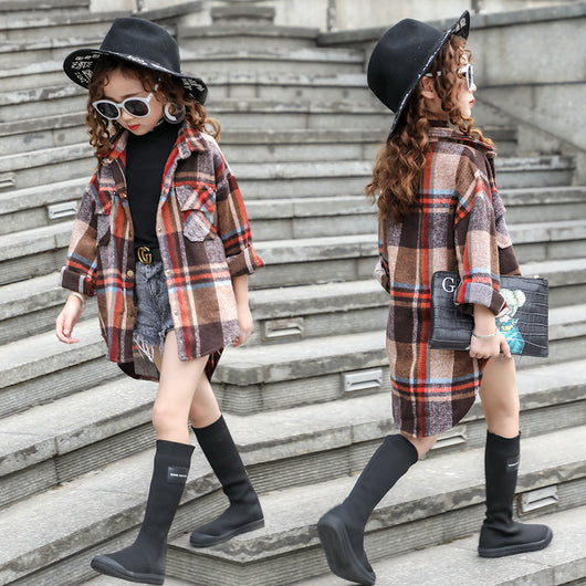 Camisa Cuadros Niña Corte Dovetail Moda