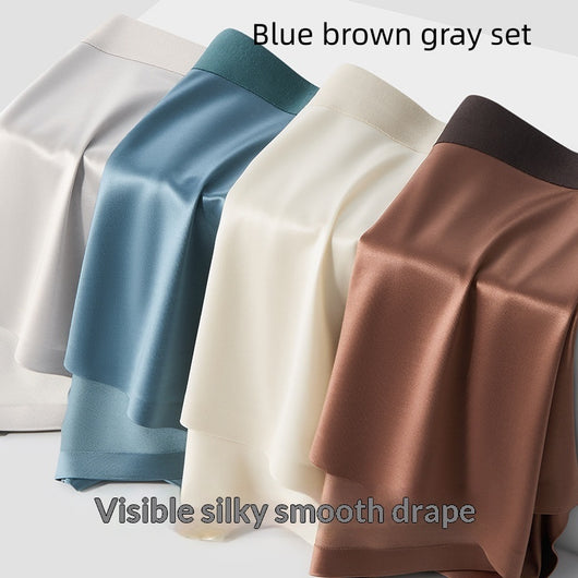 Calzoncillos Boxer Briefs de Seda de Hielo Satinada Antibacteriana para Hombre - Image 10
