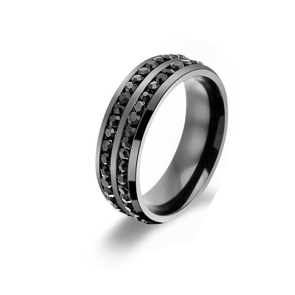 Anillo de Acero Inoxidable 316L para Hombre con Surco Negro - Image 5