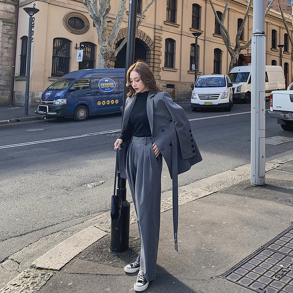 Conjunto de Pantalón Ancho y Blazer para Mujer - Look Elegante y Sofisticado - Image 12