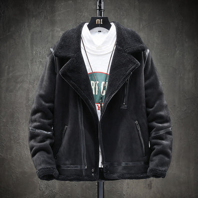 Chaqueta de Lana de Cordero con Solapa Corta y Forro Acolchado - Image 8