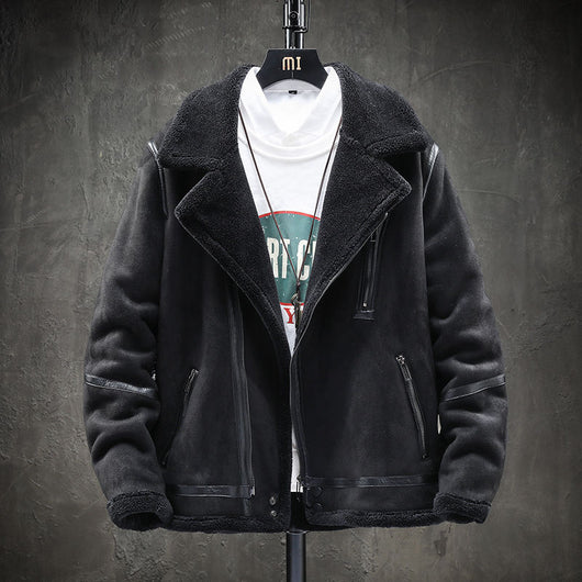 Chaqueta de Lana de Cordero con Solapa Corta y Forro Acolchado - Image 8