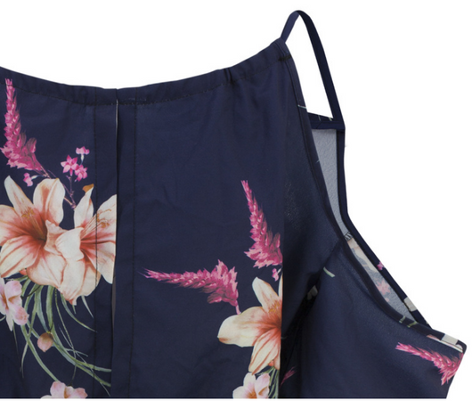Mono Strapless Estampado con Cintura Definida - Image 11