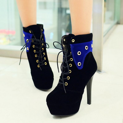 Botas Stiletto Plataforma Impermeables con Punta Redonda para Mujer - Image 6