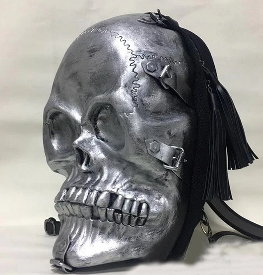 Mochila de Calavera 3D en PU - Diseño Urbano Multifuncional - Image 8