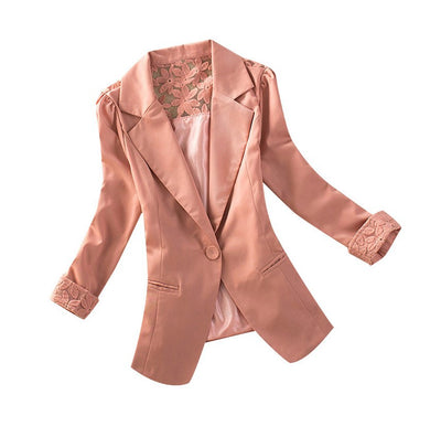 Blazer Ejecutivo para Mujer con Detalle de Encaje en Espalda - Image 7