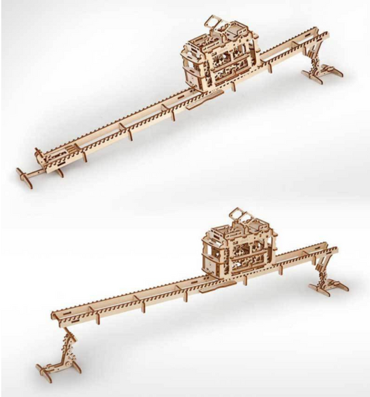 Modelo de Tranvía Mecánico 154 Piezas - Puzzle 3D Educativo de Madera - Image 4