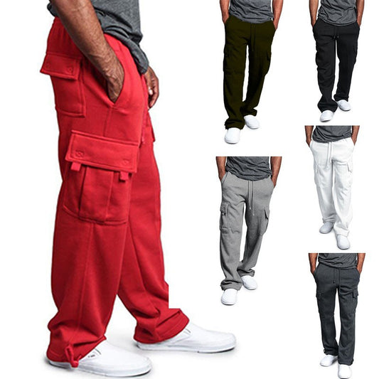 Pantalones Casuales con Múltiples Bolsillos para Hombre