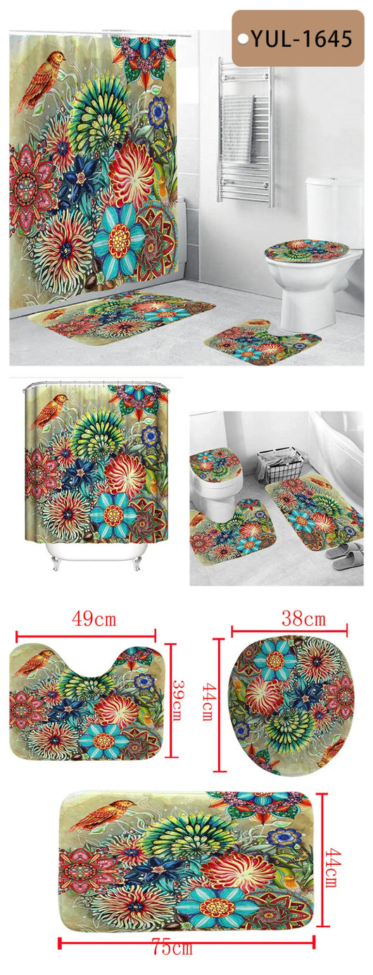Cortina Bohemia Impermeable con Estampado Digital y Tecnología Antiviento - Image 25