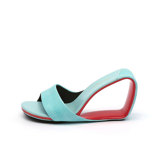 Sandalias Mujer Boca de Pez con Cuña Hueca y Tacón Medio - Image 11